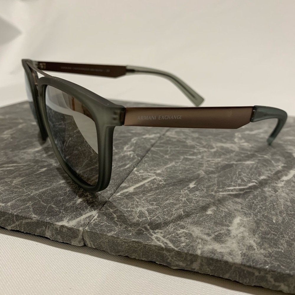 Men's Armani Exchange AX4090S 55mm Square Mirrored - Picture 3 of 8